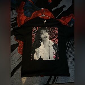 Black Graphic Selena T-Shirt